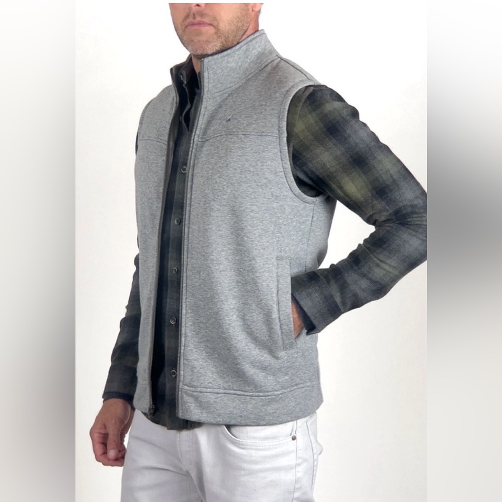 Tailor Vintage Men’s Puretec Cool Sherpa Full-Zip Vest Medium Grey Heather XXL